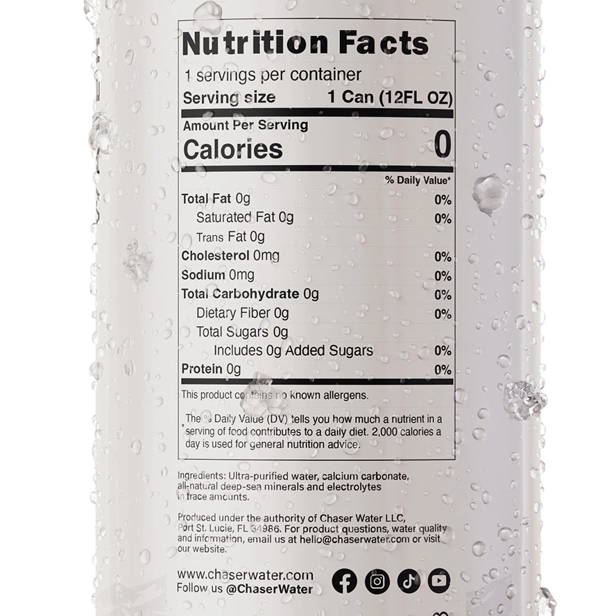 Chaser Water - 12-Pack (12oz Cans)