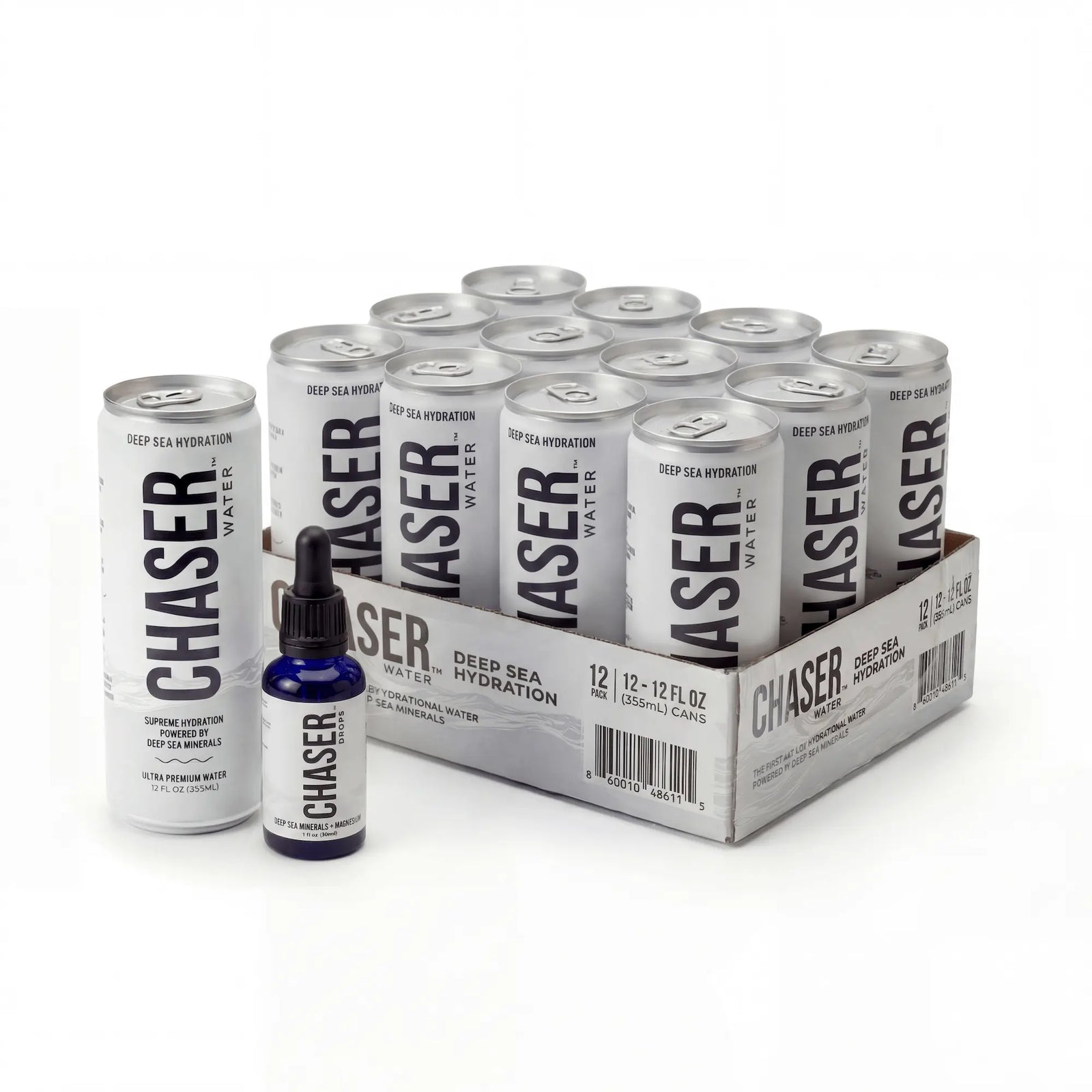 Chaser Water Bundle - Chaser Drops + 12-Pack (12oz Cans)