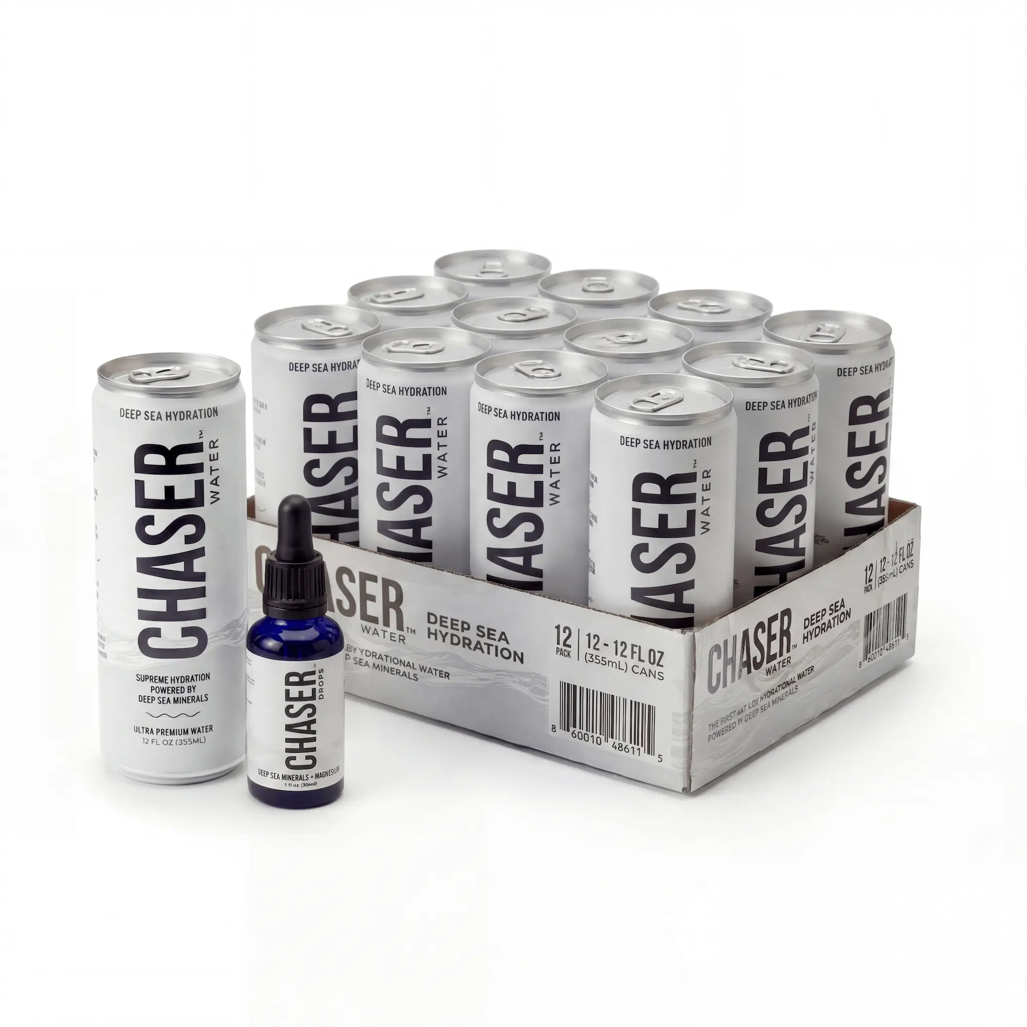 Chaser Water Bundle - Chaser Drops + 12-Pack (12oz Cans)