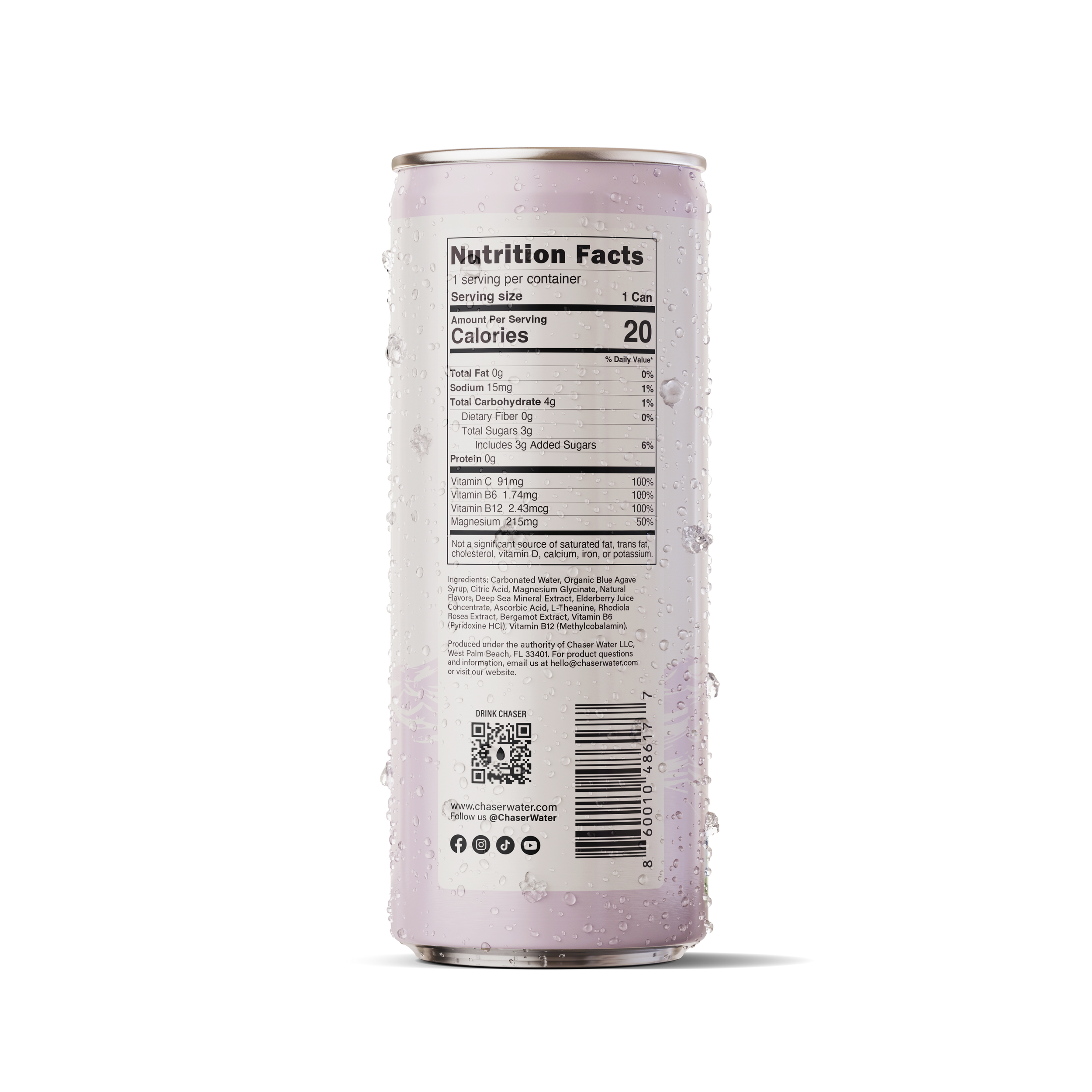 Chaser Water Elderberry + Bergamot