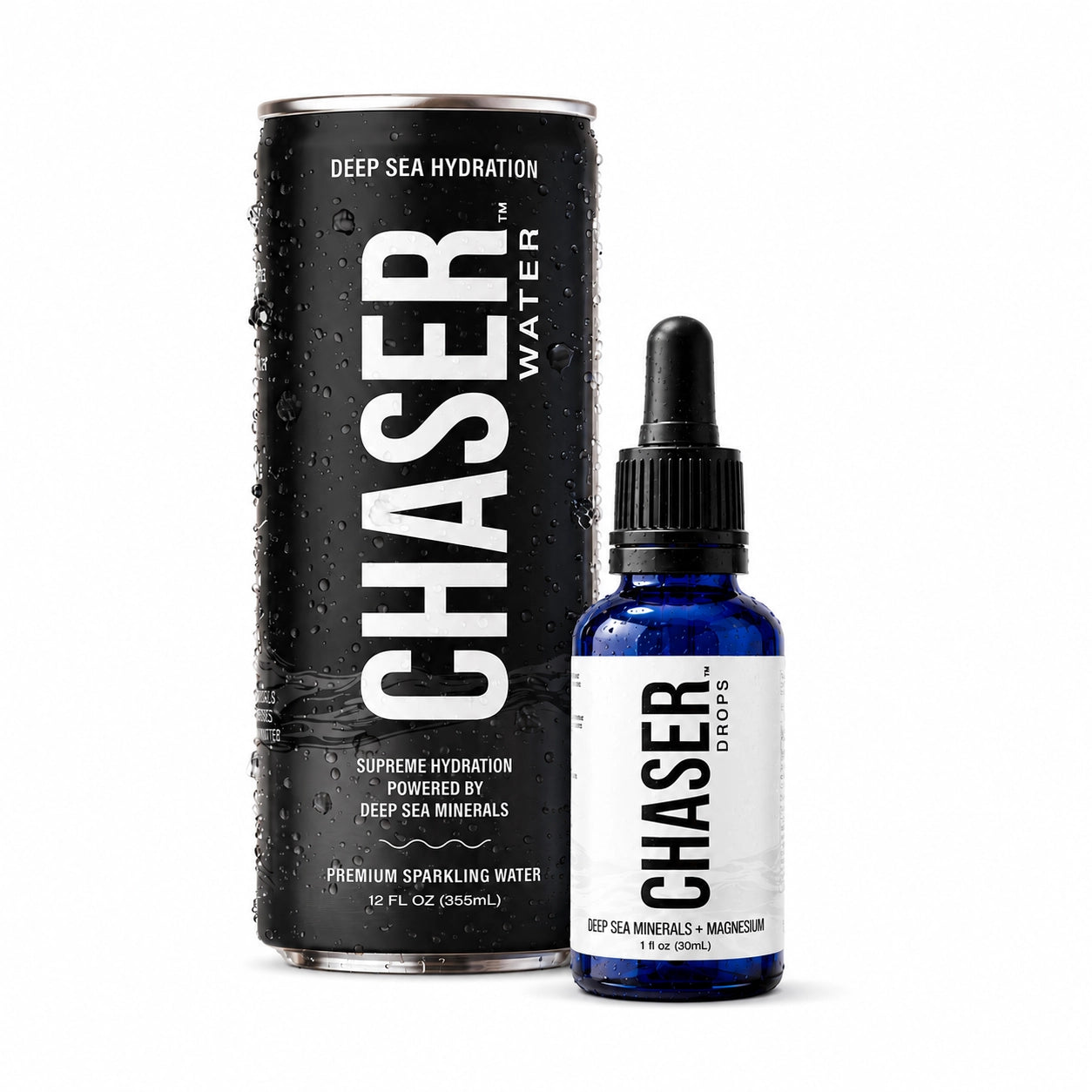 Chaser Sparkling Water Bundle - Chaser Drops + 12-Pack (12oz   Cans)